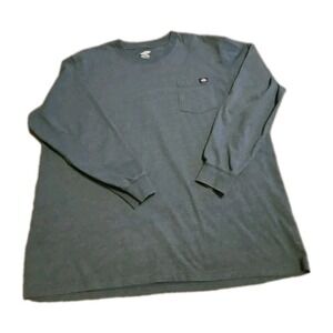 Dickies 3XLT Shirt Mens Tall Green Workwear Heavyweight Long Sleeve Pocket Soft